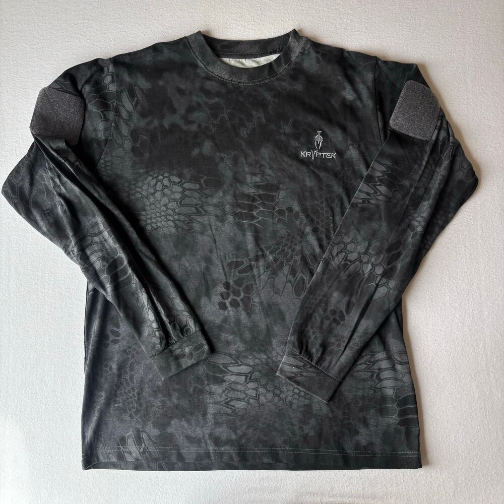 Kryptek Hyperion Long Sleeve Crew Typhon Top Mens Large Camo Tactical Hunting